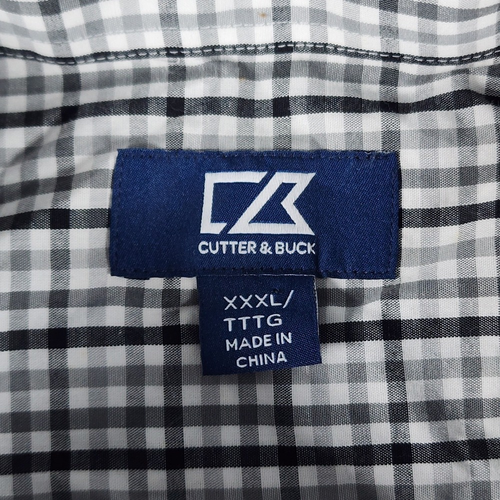 Cutter & Buck Mens South Carolina Gamecocks Gingham Shirt 3XL Black White - Picture 5 of 9